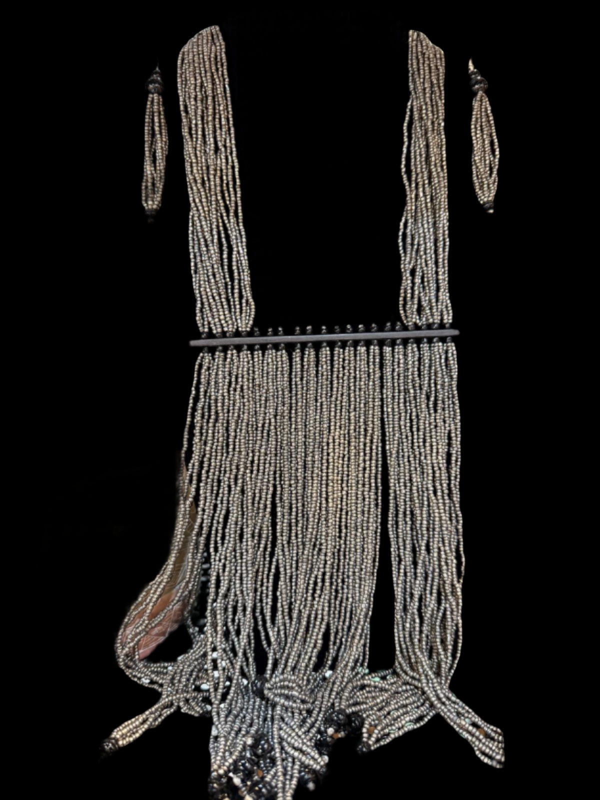 Tuareg Ebony Earth Necklace with earrings