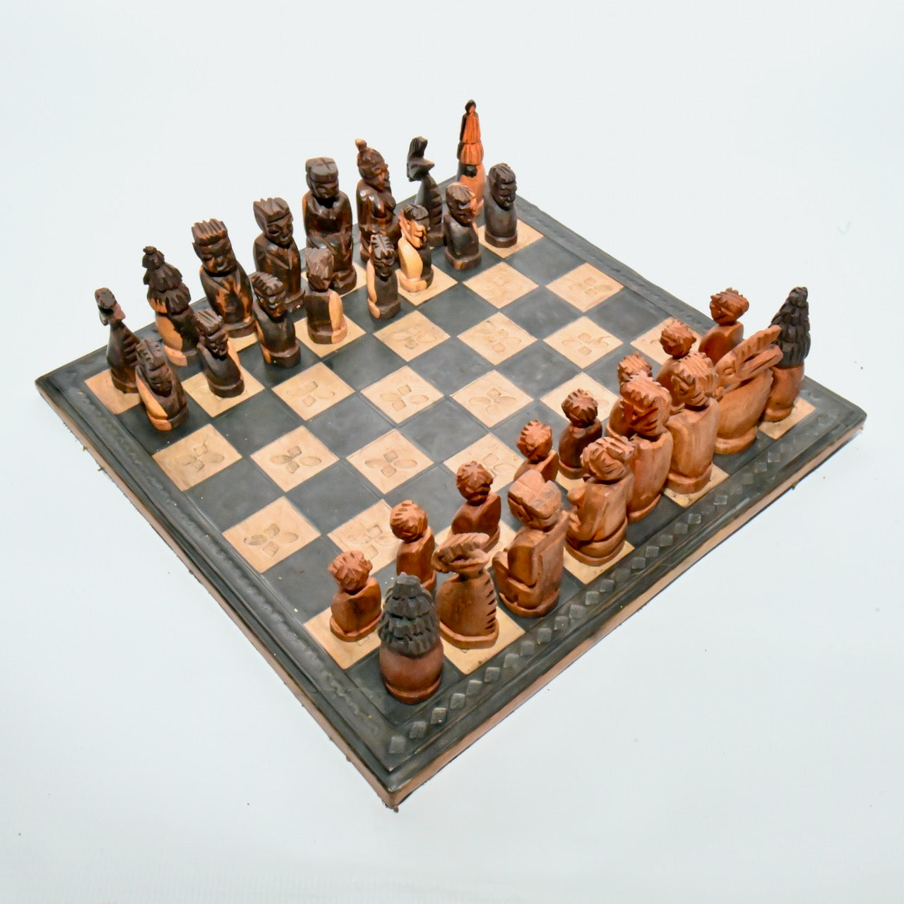 Tribal Kingdom Wooden Chess