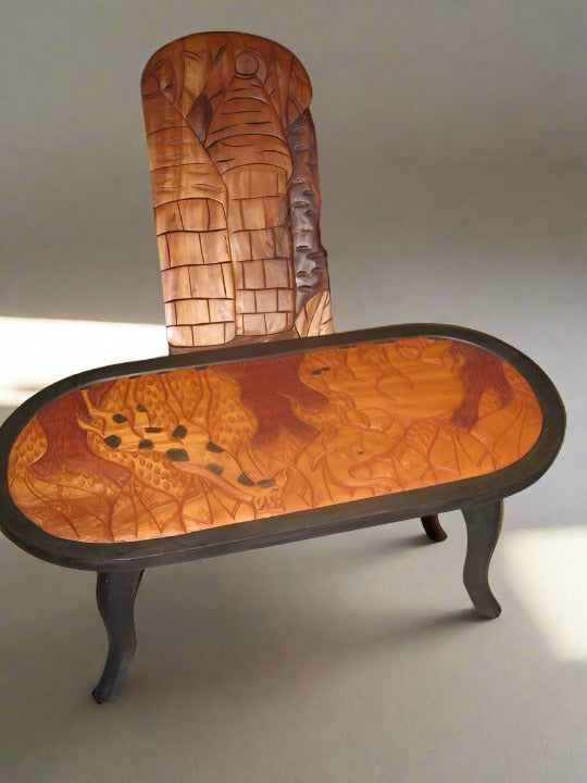 African Mahogany Safari Table