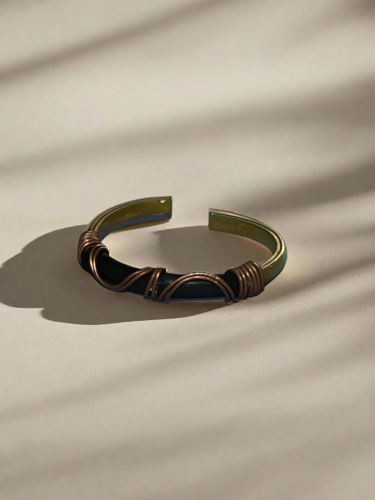 Copper Zinc Design Ring
